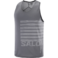 Salomon Sense aero singlet gfx heren - GRIJS - Heren
