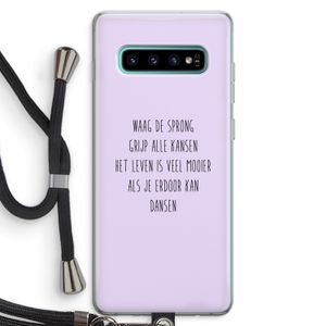 Sprong: Samsung Galaxy S10 Plus Transparant Hoesje met koord