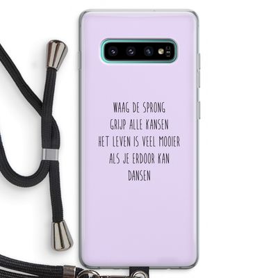 Sprong: Samsung Galaxy S10 Plus Transparant Hoesje met koord