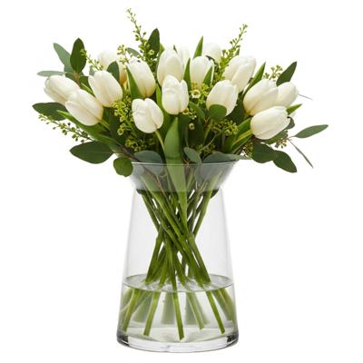 Bloemenvaas - glas - trechtervorm - 23 x 30 cm - bloemen - siertakken Bloemenvaas - glas - trechtervorm - 23 x 30 cm - bloemen - siertakken