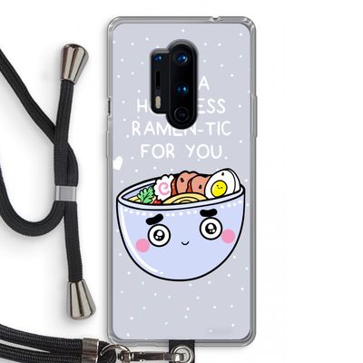 I'm A Hopeless Ramen-Tic For You: OnePlus 8 Pro Transparant Hoesje met koord