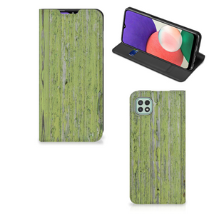 Samsung Galaxy A22 5G Book Wallet Case Green Wood