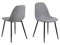 Set van 4 stoelen WILLIE lichtgrijs