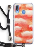 Lichte Wolken: Samsung Galaxy A40 Transparant Hoesje met koord