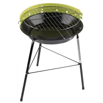 Houtskool Barbecue - rond - D33 x H43 cm - groen - BBQ - driepoot Houtskool Barbecue - rond - D33 x H43 cm - groen - BBQ - driepoot