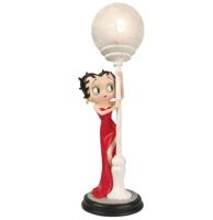 Betty Boop Speelt Verstoppertje In Rode Jurk Tafellamp 48cm