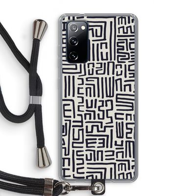 Moroccan Print: Samsung Galaxy S20 FE / S20 FE 5G Transparant Hoesje met koord