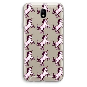 Musketon Unicorn: Samsung Galaxy J7 (2017) Transparant Hoesje