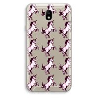 Musketon Unicorn: Samsung Galaxy J7 (2017) Transparant Hoesje
