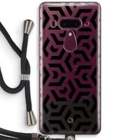 Crazy pattern: HTC U12+ Transparant Hoesje met koord