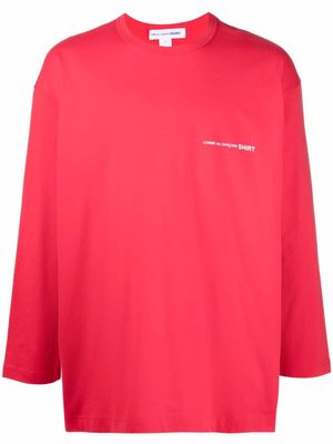 Comme Des Garçons Shirt pull à logo poitrine - Rouge
