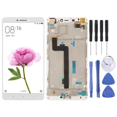 LCD-scherm en digitizer volledige montage met frame voor Xiaomi mi Max (wit)