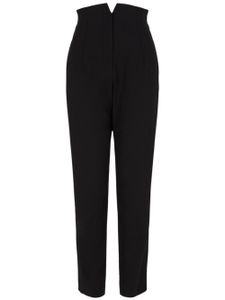 Emporio Armani pantalon en laine vierge à coupe droite - Noir