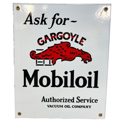 Ask for Gargoyle Mobiloil Authorized Service Emaille Bord 30,5 x 25 cm