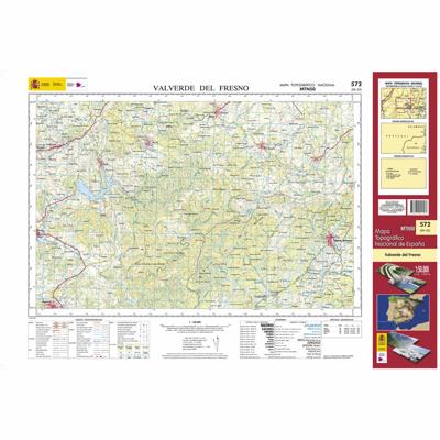 Topografische kaart 572 MT50 Valverde del Fresno | CNIG - Instituto Geográfico Nacional1