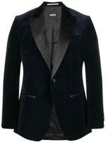 BOSS veste de smoking Hutson en velours - Bleu