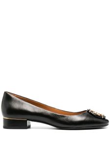 Tory Burch ballerines à plaque logo - Noir