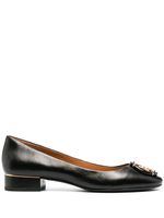Tory Burch ballerines à plaque logo - Noir