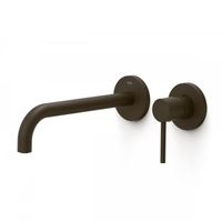 Wastafelmengkraan Inbouw Tres Study Exclusive 2-Gats Gebogen Uitloop 24 cm en Hendel Zwart Brons Wastafelmengkraan Inbouw Tres Study Exclusive 2-Gats Gebogen Uitloop 24 cm en Hendel Zwart Brons