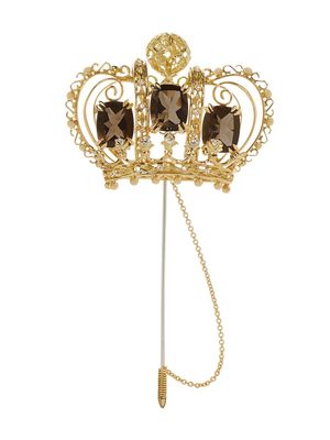 Dolce & Gabbana broche Royal en or jaune et blanc 18ct sertie de quartz et de diamants
