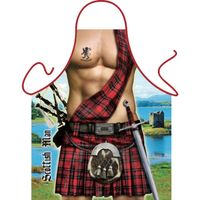 Sexy BBQ kookschort/keukenschort Schotse Kilt - Vaderdag/Vrijgezellenfeest cadeau   - - thumbnail