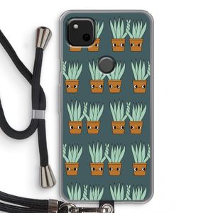Sansevieria: Pixel 4a Transparant Hoesje met koord