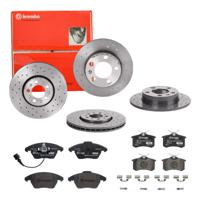 Remmenset, remschijf BREMBO, Remschijftype: Geperforeerd, Inbouwplaats: Achteras: , u.a. für Skoda, Audi, VW, Seat - thumbnail