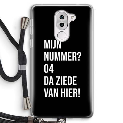 Da ziede van hier - Zwart: Honor 6X Transparant Hoesje met koord