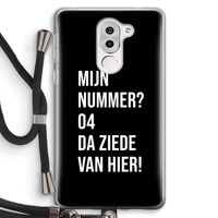 Da ziede van hier - Zwart: Honor 6X Transparant Hoesje met koord
