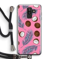 Kokosnoot roze: Samsung Galaxy J8 (2018) Transparant Hoesje met koord
