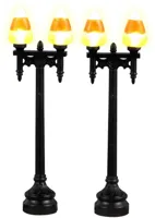 Lemax candy corn street light, set of 2, b/o (4.5v verlichte straatlantaarn Spooky Town 2023