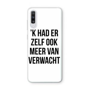 Meer verwacht: Samsung Galaxy A70 Transparant Hoesje