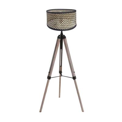 Steinhauer Tripod vloerlampTriek met bamboe kap - 4098ZW