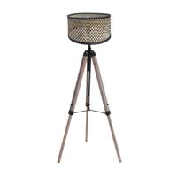 Steinhauer Tripod vloerlampTriek met bamboe kap - 4098ZW