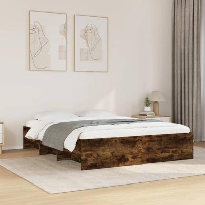 Bedframe zonder matras hout gerookt eikenkleurig 150x200 cm