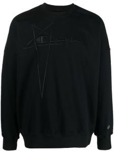 Rick Owens X Champion pull à logo imprimé - Noir