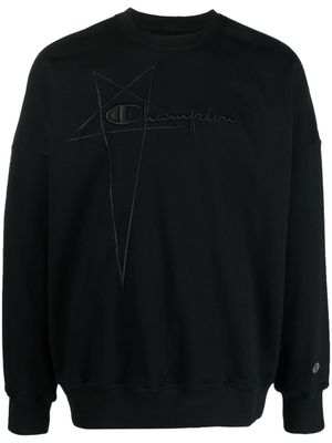 Rick Owens X Champion pull à logo imprimé - Noir