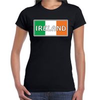 Ierland / Ireland landen t-shirt zwart dames