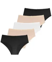 Dames slip 5-pack Basic Naomi - ondergoed dames - Multipack katoenen vrouwen onderbroeken - S - Onderbroek - Ondergoed - S - Onderbroek -