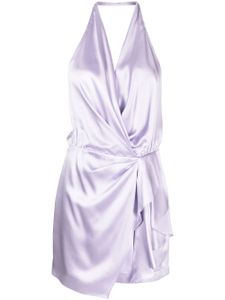 Michelle Mason robe courte à dos-nu - Violet