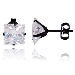 LGT Jewels Stud oorbellen Black Edition Square-6mm