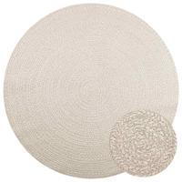 Vloerkleed ZIZUR room binnen en buiten 200 cm jute look