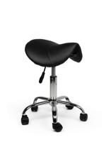 Zadelkruk office laag harde wielen zw