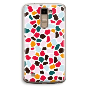 Colored Giraffe: LG K10 (2016) Transparant Hoesje