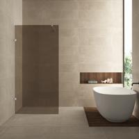 Inloopdouche Wiesbaden Less 90x200 cm 8 mm Nano Vintage Brons Glas Chroom