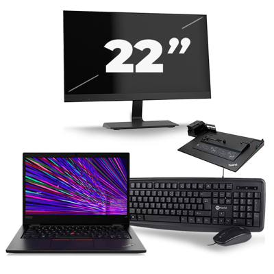 Lenovo ThinkPad L13 - Intel Core i5-10e Generatie - 13 inch - 4GB RAM - 256GB SSD - Windows 11 + 1x 22 inch Monitor