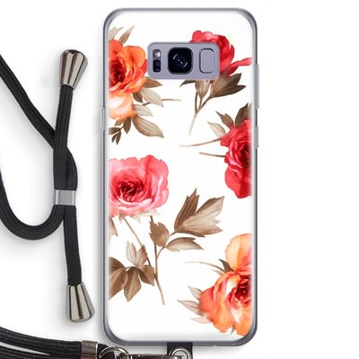 Roosjes: Samsung Galaxy S8 Transparant Hoesje met koord