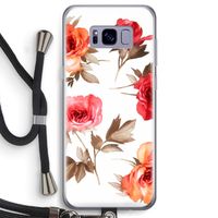 Roosjes: Samsung Galaxy S8 Transparant Hoesje met koord
