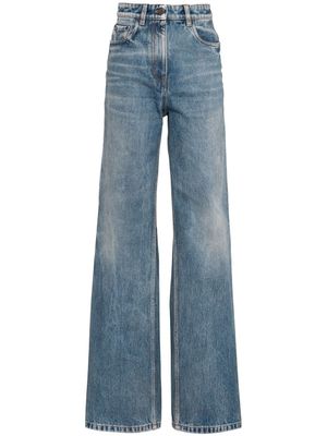 Prada jean droit à effet délavé - Bleu