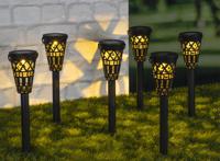 HI Solar Led Tuinlampen - Set van 6 - Zwart - thumbnail